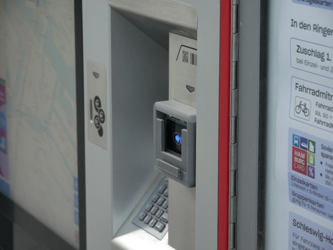 a close up of a machine with a key board