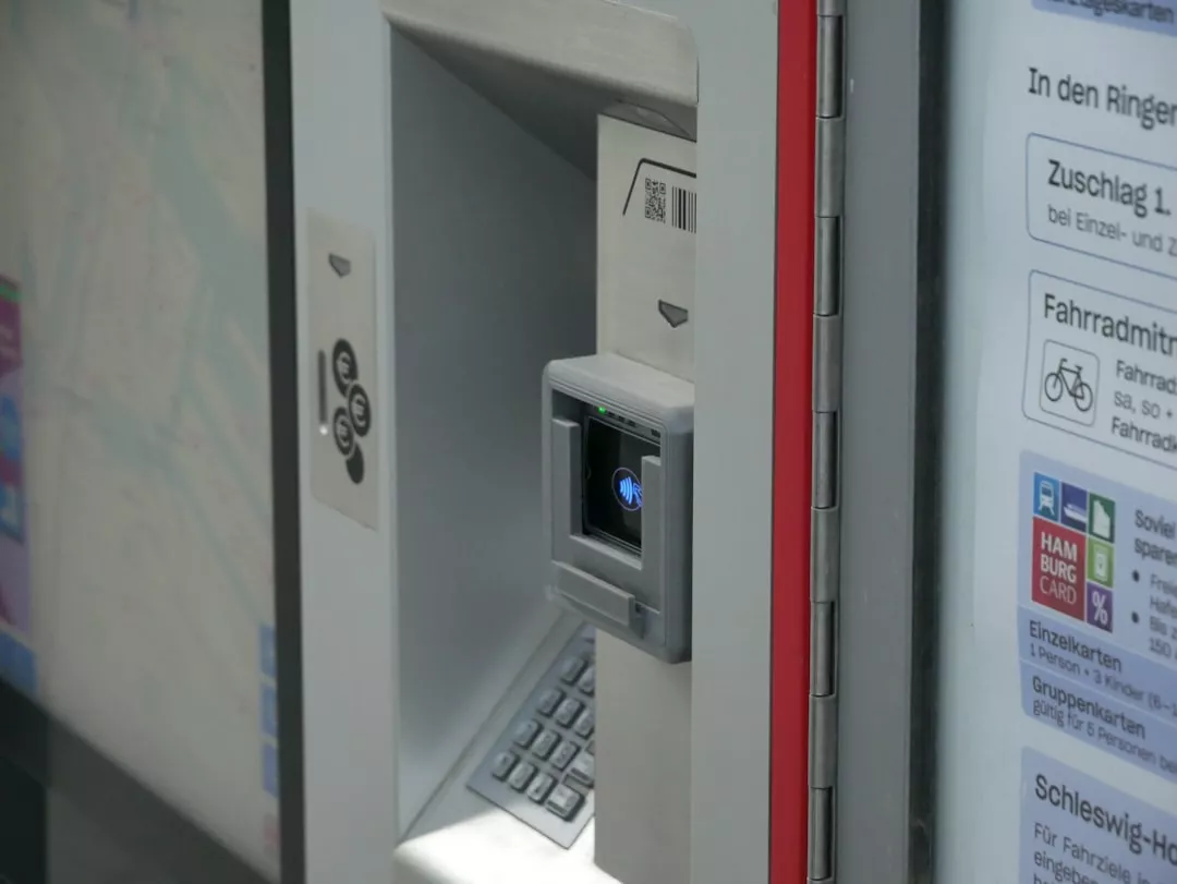 a close up of a machine with a key board